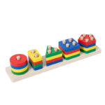 🧩 Wooden 5 Piece Block Set – Educational Toy for Kids,Wooden 5PCS Building Blocks Set for Kids | Educational Learning Toy | Shape & Color Recognition