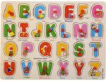 Montessori English Alphabet Wooden Peg Puzzle Board Educational Smart Toy For Children - Puzzle Toy For Kids
