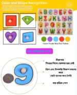Montessori English Alphabet Wooden Peg Puzzle Board Educational Smart Toy For Children - Puzzle Toy For Kids - Image 2